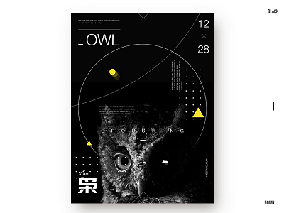 Day.354 P. | Crouching character design format graphic layout owl photo placeholder plate poster text typegraphic