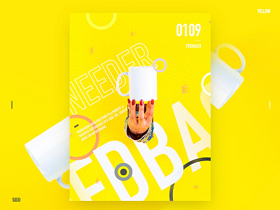 Day.358 P. | Feedback character design exercise format graphic layout photo placeholder plate poster text typegraphic yellow