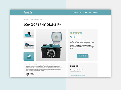 Lens & Co / Concept Site branding camera ecommerce figma online shop photography ui ux ux design uxui visual design web