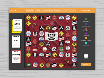 REKD THE GAME board game css3 design dice gaming ux uxui visual design web