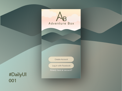 DailyUI 001: Adventure Box 001 dailyui