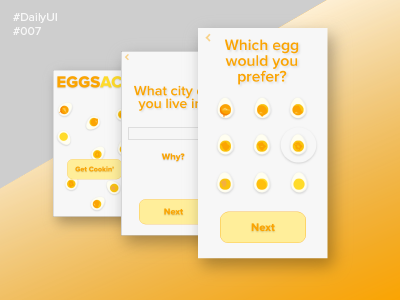 eggsACT: a hard-boiled egg app 007 dailyui
