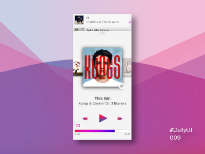 Music Player for Daily UI