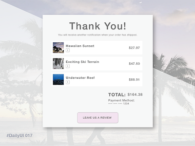 Email Receipt 017 dailyui