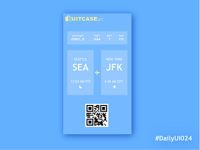 Boarding Pass 024 boardingpass dailyui dailyui024 mobile