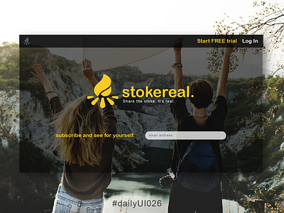Daily UI 26: Subscribe 026 dailyui dailyui026 outdoors stoke subscribe