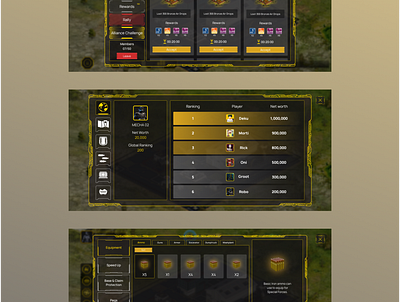 Gold Inc. design game typography ui