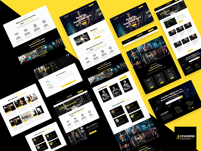 Concept design for a fitness website ui ui design ux design web design