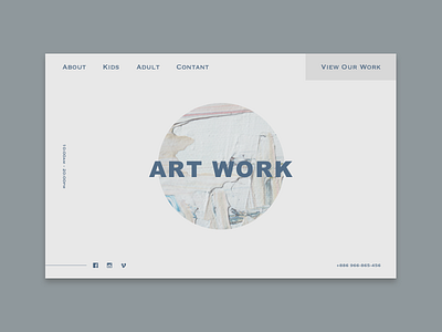Art Studio Homepage artstudio design homepage ui ui100days web webdesign website
