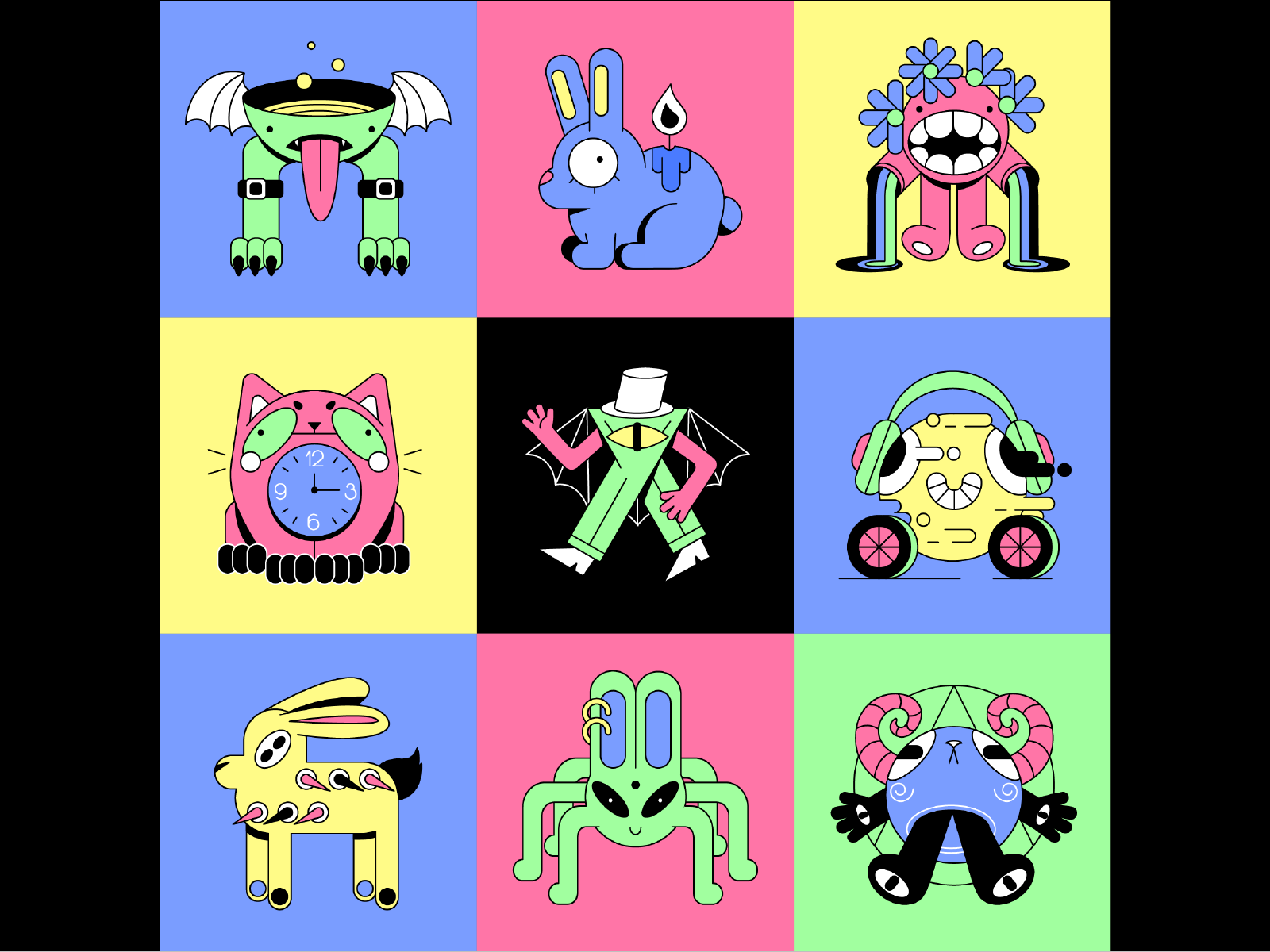 monster pack 1.0 | illustration by Lisa Taiga on Dribbble