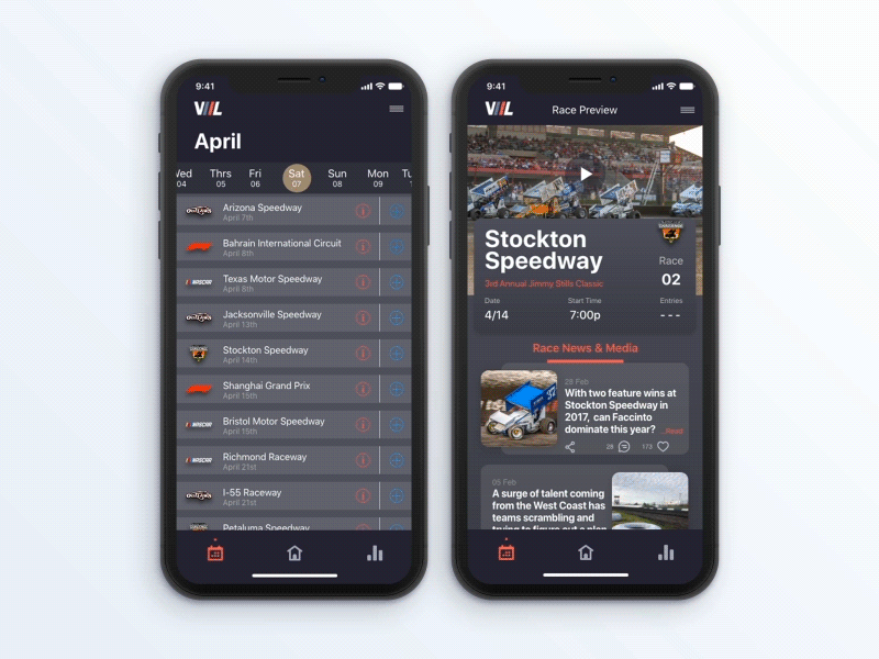 Victory Lane dark ui f1 iphonex nascar racing sprint cars