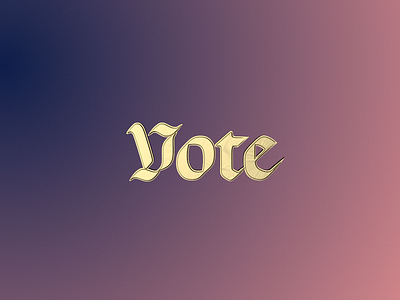 Go Vote! 3d c4d typography vote