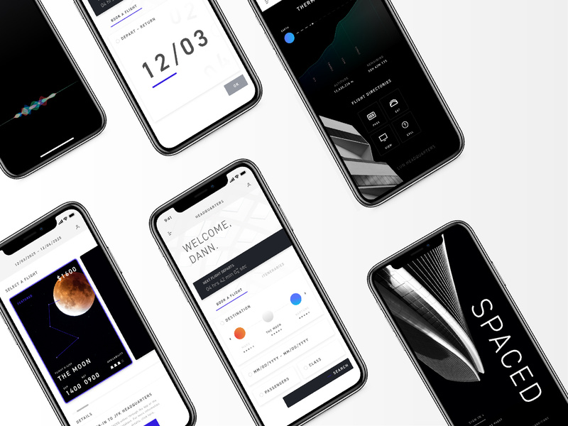 SPACED App Design light dark black and white minimal jacksonville design app spaced spacedchallenge
