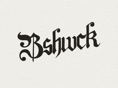 Bshwck B&W bushwick lettering logo