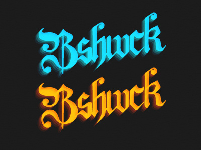 Bshwck color bushwick lettering logo