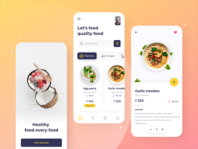 Food Ordering app concept design app food food app food illustration foodordering minimal minimalart online shop ui uiux