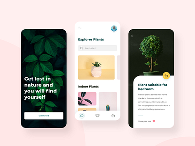 Buy Plant Online - Plant online store app design artist color design interactions minimal mobile ui nature plant ui uiux ux visual designs