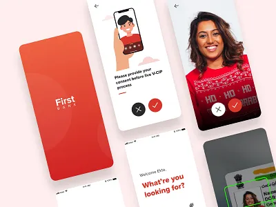 First bank - Onbaoarding Concept adobe xd artist brand clean design clean ui concept design design illustration interactions minimal typography ui uiux vector visual designs