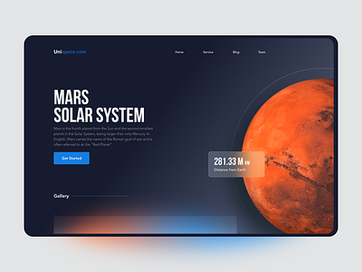 Mars Solar System adobexd animation dark darktheme dashboard design logo mars ui uiux xd