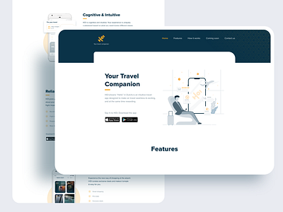 HOI - Your Travel Companion Website Design graphic design illustration minimal travel ui uiux visual designs website design