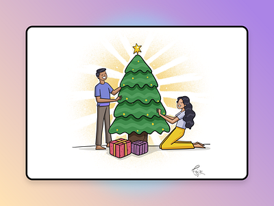 Merry Christmas Illustration christmas illustration design ill illustration ui uiillustration vector