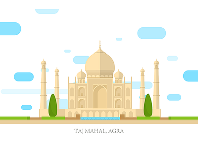 The Taj Mahal illustration india taj mahal