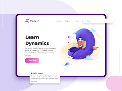 Learn Dynamics - Landing Page Concept app bangalore dashboard design designer illustration interactions login minimal minimal ui page simple study typography ui uiux ux vector visual designs