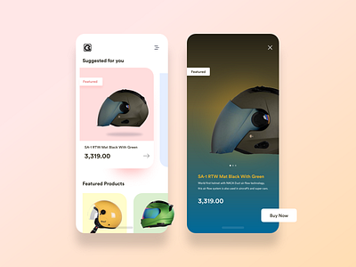 Helmet Ordering App - Concept