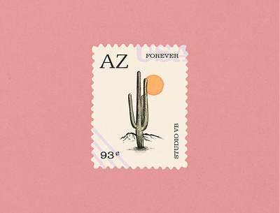 From Arizona With Love arizona artwork cactus design drawing graphic illustraion illustration lettering mountain procreate sketch stamp sun