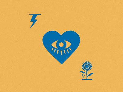 Eye of my Heart art artwork design digital drawing eye flower graphic heart illustration lightning sketch sunflower