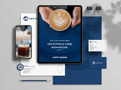 Caffe Nuova brand coffee corporate identity design logo nuova