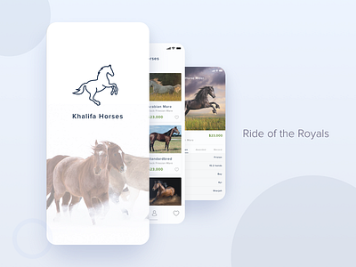 Khalifa Horses App Concept app concept design mobile ui design pitchdeck sketchapp ui ui ux ux