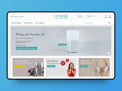 Croma - Website Redesign Concept shop ux design website design websites