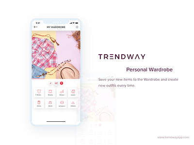 Trendway Wardrobe UI abstract app app design apple clean color design designs fashion freelance ios mobile photography technology ui ui design ux design wardrobe