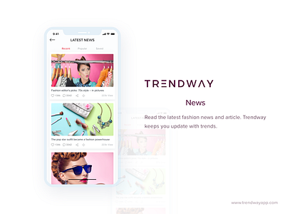 Trendway News UI abstract app app design apple clean color design designs fashion freelance ios mobile photography technology ui ui design ux design wardrobe