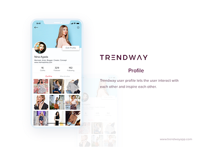Trendway Profile UI abstract app app design apple clean color design designs fashion freelance ios mobile photography technology ui ui design ux design wardrobe