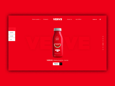 Interactive Juice Website Design Homepage UI