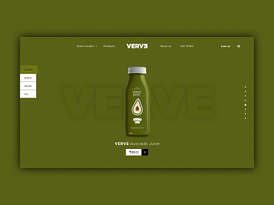 Interactive Juice Website Design Homepage UI branding design fruit home screen homepage idea inspiration inspirational interactive mockups