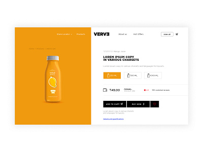 Online Shopping Page Design UI add to cart branding design fruit idea inspirational interactive juice mockups online shopping product design product page ui design