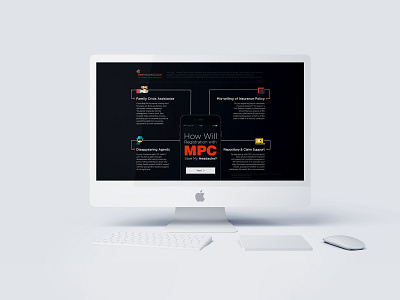 Landing Page design mockup