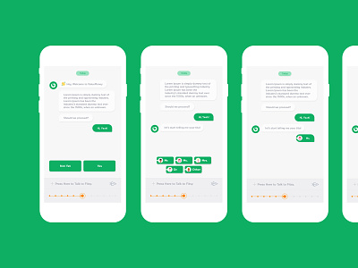 Chat-bot mock-up design ui and process-flow