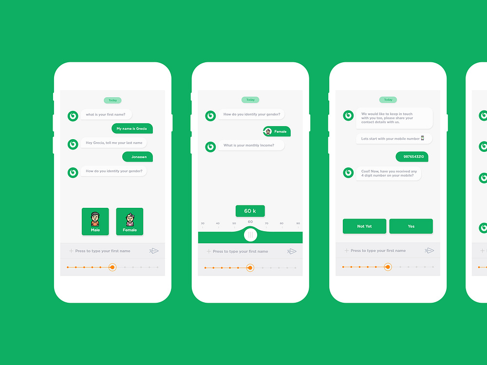 Chat-bot mock-up design ui and process flow by Suraj on Dribbble