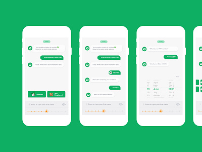 Chat-bot mock-up design ui and process-flow