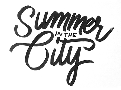 Summer In The City handdrawn marker script