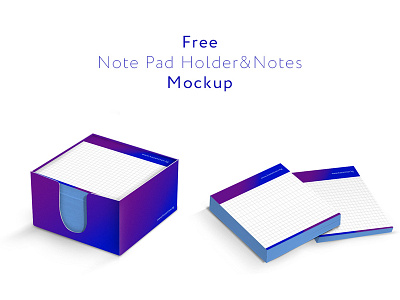 Free Note Pad Holder&Notes Mockup mock up notes