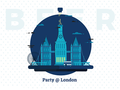 Beer Party @ London chennai graphics design. illustration london ui