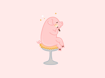 Happy 2019 2019 golden pig happynewyear illustration makeup pig simple vector