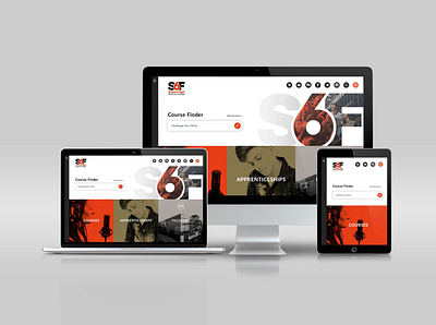 S6F College Web design branding e commerce home page landing page web design