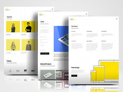 Agency web design layouts