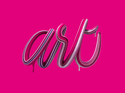 3D Art Type 3d art design illustration type art typography
